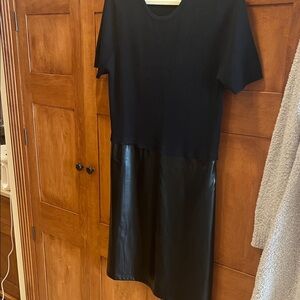 Another Love Women’s Faux leather sweat dress